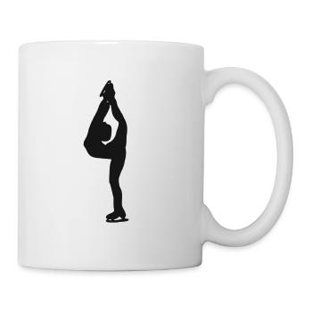 Schlittschuh Eislauf Eiskunstlauf Eiskunstlaufen - Tasse - Weiß - Rechts