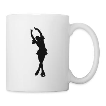 Schlittschuh Eislauf Eiskunstlauf Eiskunstlaufen - Tasse - Weiß - Rechts