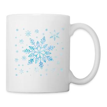 Schneeflocken und Eiskristalle - Tasse - Weiß - Rechts