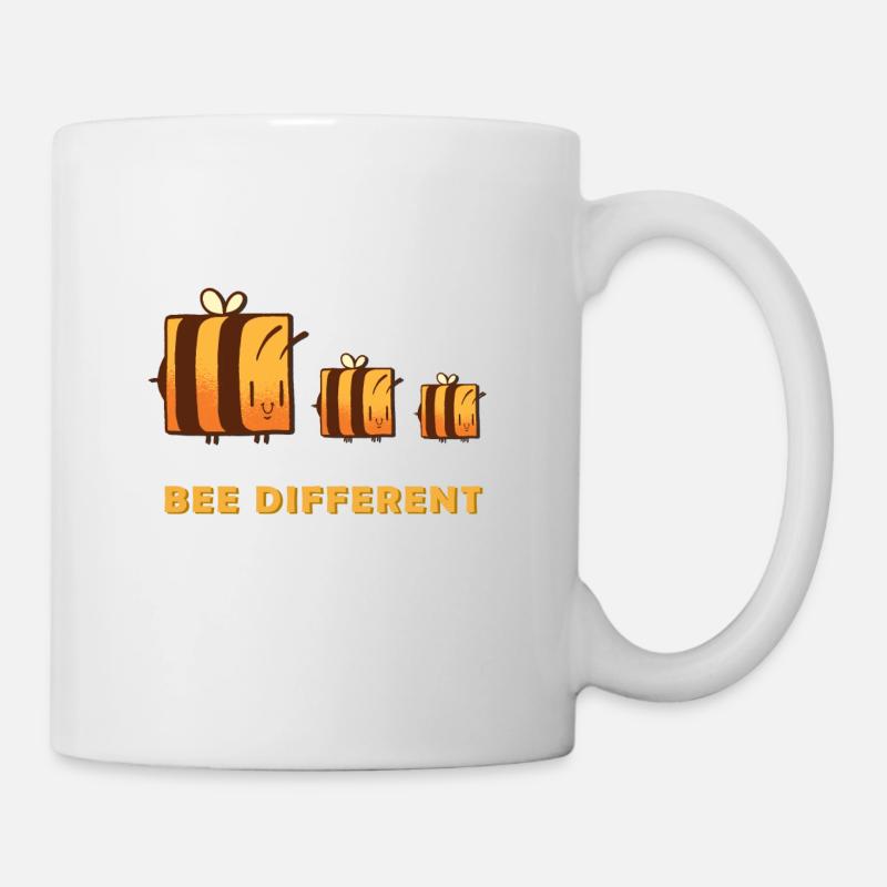 bee different - sei anders - Tasse - Weiß