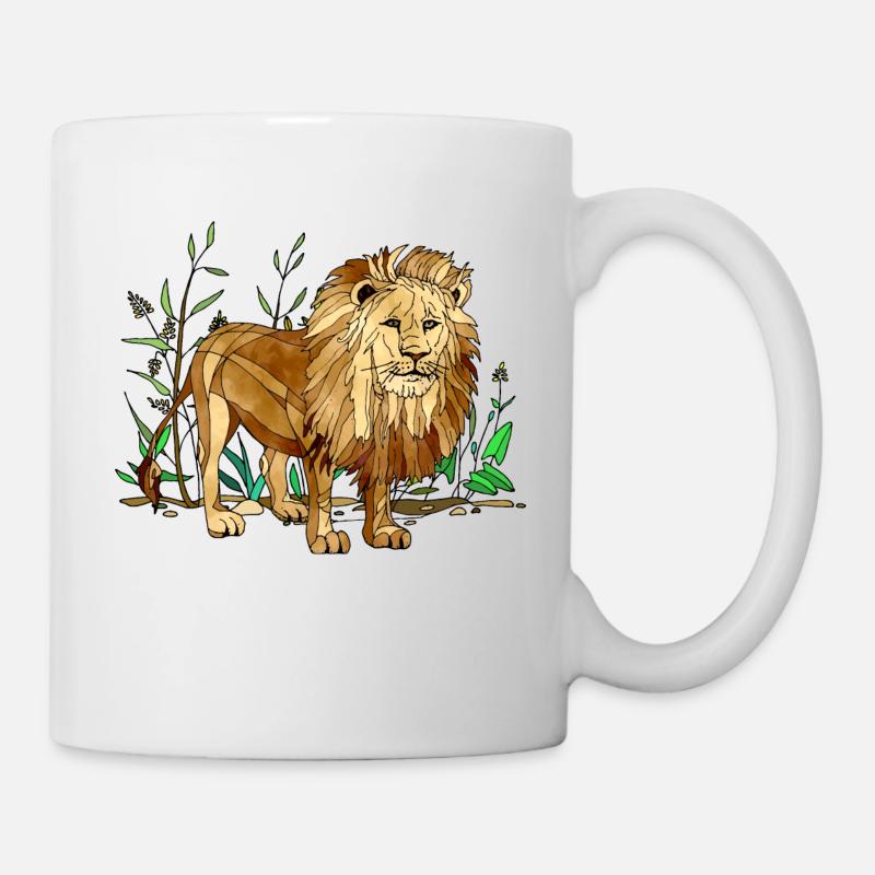 Löwe - Tasse - Weiß