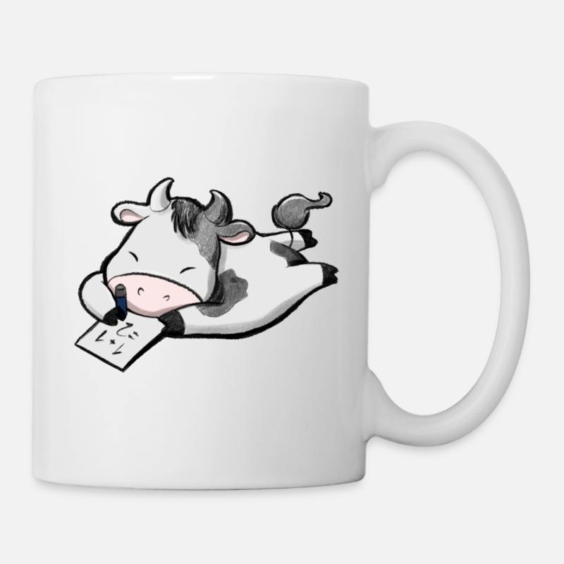 Cowculator- eine Kuh die rechnet ;) - Tasse - Weiß