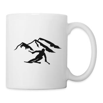 Skieur Sports d'hiver Ski Noël Ski - Mug blanc - blanc - Droite