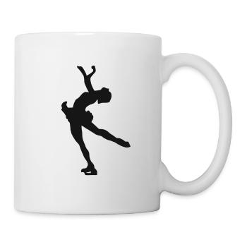 Schlittschuh Eislauf Eiskunstlauf Eiskunstlaufen - Tasse - Weiß - Rechts