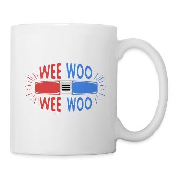 Wee Woo Police Ambulance Emergency Fireman - Mug - white - Right