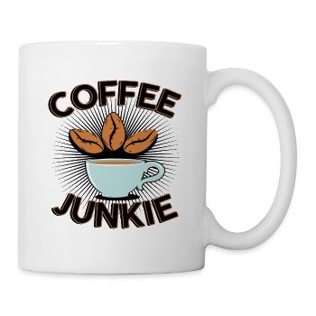 Café Junkie Espresso Latte Americano - Mug blanc - blanc - Droite