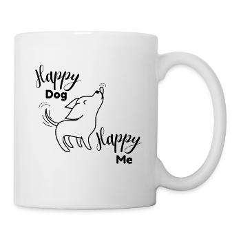 Happy dog, happy me - Mug - white - Right