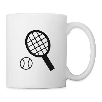 Tennis tennis lovers tennis tennis racket - Mug - white - Right
