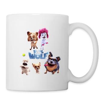 100% Wolf Freddy spielt mit Hunden - Tasse - Weiß - Rechts