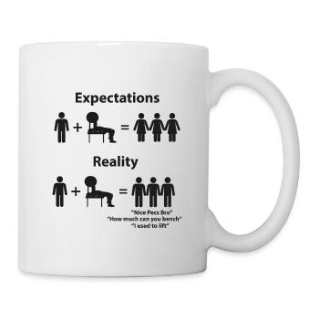 Bodybuilding Fitness Workout Gym Bodybuilder lustig - Tasse - Weiß - Rechts