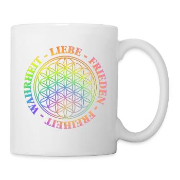 Liebe Frieden Freiheit Wahrheit BDL 4 - Tasse - Weiß - Rechts