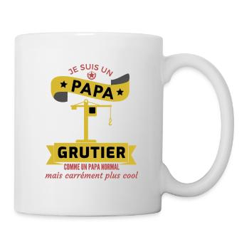 Je suis un Papa Grutier pus cool shirt Cadeau - Mug blanc - blanc - Droite