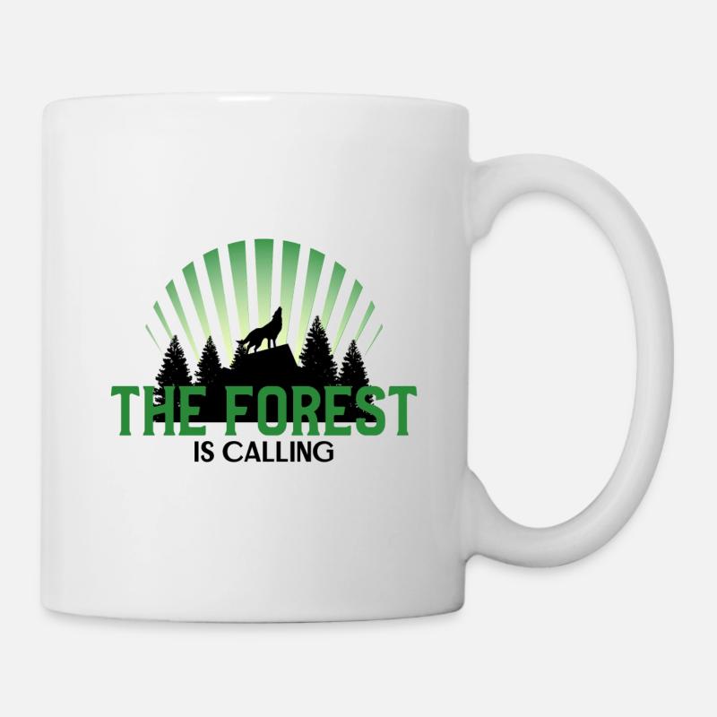 Forest Wald Jäger Abenteuer Geschenk - Tasse - Weiß