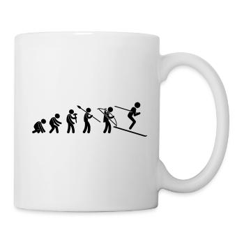 Evolution skier skiing Alps sport - Mug - white - Right
