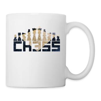 Schach - Tasse - Weiß - Rechts