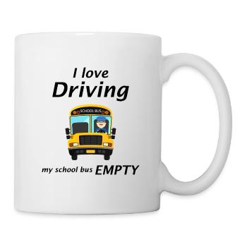 Schulbusfahrer lustiges Geschenk - Tasse - Weiß - Rechts