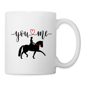 Toi et moi amour de cheval de dressage - Mug blanc - blanc - Droite