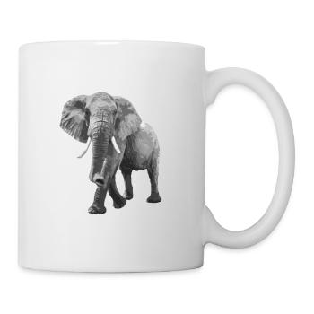 Groß wie ein Elefant - Tasse - Weiß - Rechts