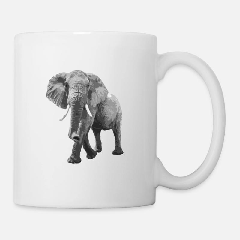 Groß wie ein Elefant - Tasse - Weiß