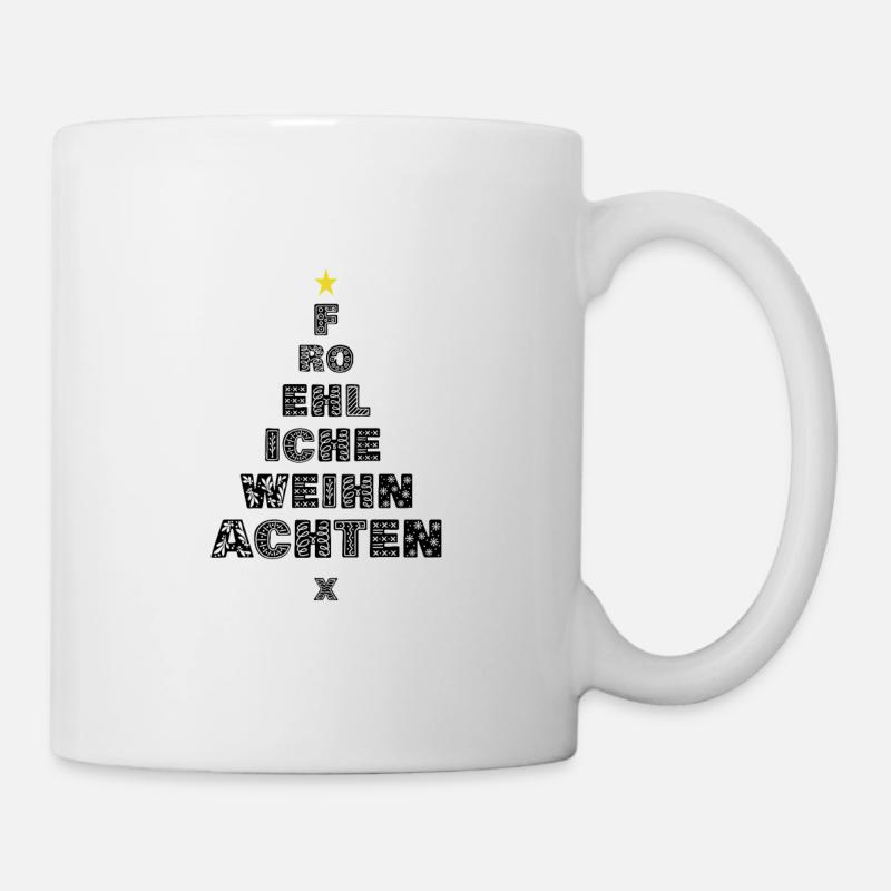 Fröhliche Weihnachten - Tasse - Weiß