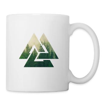 Valknut viking symbol valhalla forest - Mug - white - Right