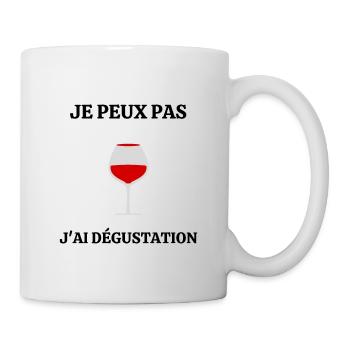 Je peux pas j'ai dégustation de Vin Bordeaux - Mug blanc - blanc - Droite