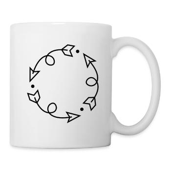 Arrows in Circle - Loops Clock Arrows - Mug - white - Right