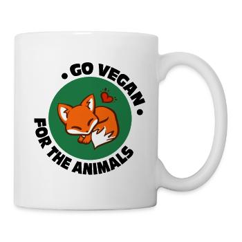 Go Vegan / Pour les animaux / Renard - Mug blanc - blanc - Droite