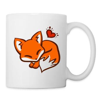 Niedlicher Fuchs / Cute Fox - Tasse - Weiß - Rechts
