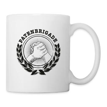 PATENBRIGADE Logo (schwarz) - Tasse - Weiß - Rechts