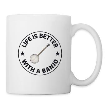 Banjo Bluegrass Music Traditional Musician Gift - Mug - white - Right