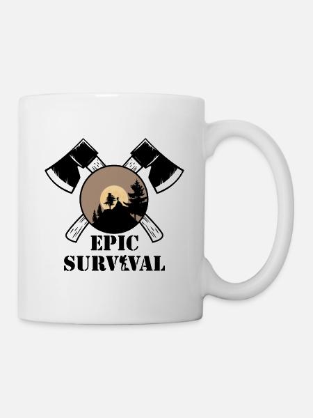 epic survival - Mug - white