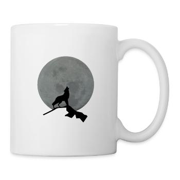 wolf moon gray - Mug - white - Right