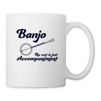 Banjo Bluegrass Music Traditionelles lustiges Geschenk - Tasse - Weiß - Rechts