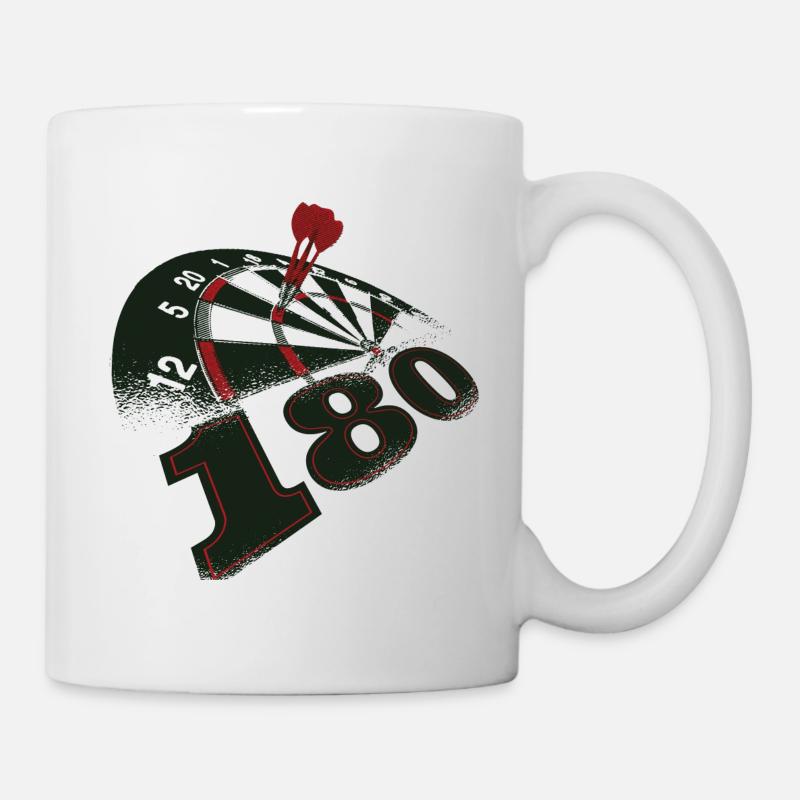 Dart Dartpfeil Darts Bullseye WM darten Geschenk - Tasse - Weiß