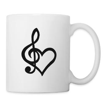 Clef Heart Singer Musique Dance Sing - Mug blanc - blanc - Droite