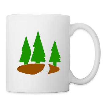 Conifère arbre de noël sapin forêt sapin - Mug blanc - blanc - Droite