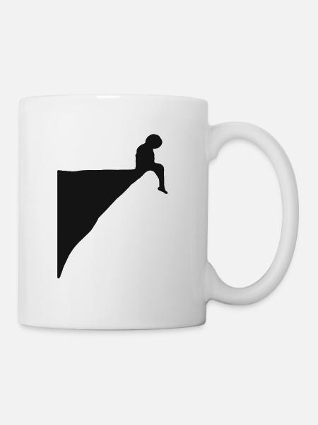 Séparation. Triste chagrin songeur. Seul seul - Mug blanc - blanc