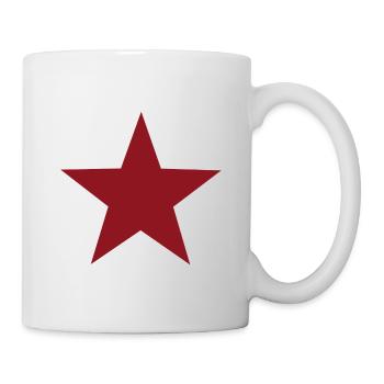 Stern weinrot star red - Mug - white - Right