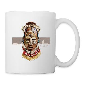 African mask, Benin - Mug - white - Right