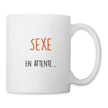Sexe en attente - Mug blanc - blanc - Droite
