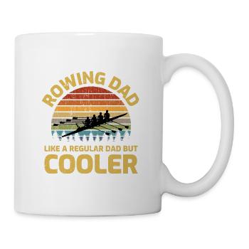 Rowing Dad Crew Row Team Boat Oar Rower Funny Gift - Mug - white - Right