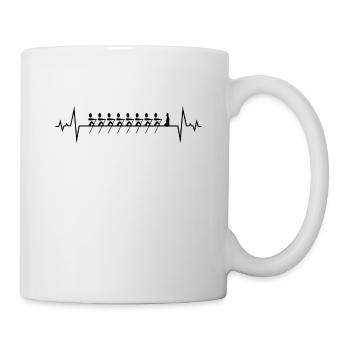 Crew Rowing Row Team Coaxed Eight Heartbeat Gift - Mug - white - Right