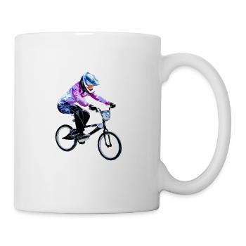 BMX-Rennen - Tasse - Weiß - Rechts