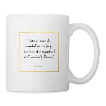 Liebe ist wie Pommes! - Tasse - Weiß - Rechts