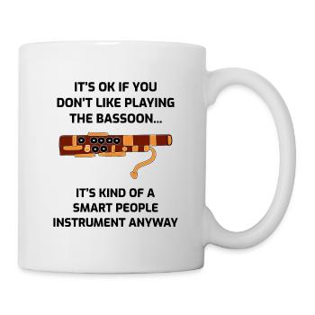 Cadeau drôle d'instrument de musique de joueur de bande de basson - Mug blanc - blanc - Droite