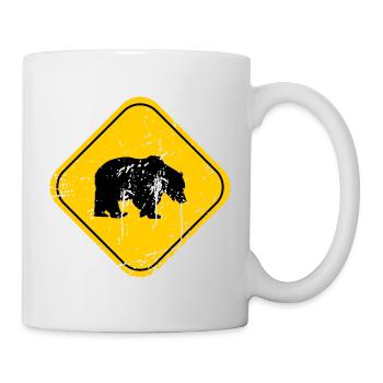Bear sign vintage stylish - Tasse - Weiß - Rechts