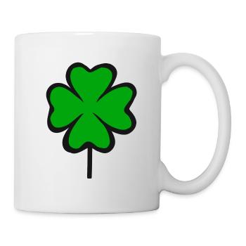Four-leaf clover lucky clover clover New Year - Mug - white - Right