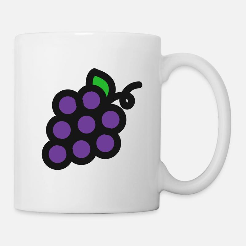 Trauben Geschenk Obst Gesund Vegan Frucht Traube - Tasse - Weiß