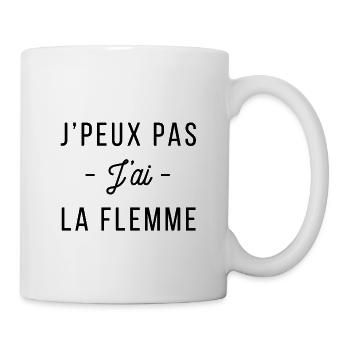 jpeux pas j ai la flemme - Mug blanc - blanc - Droite